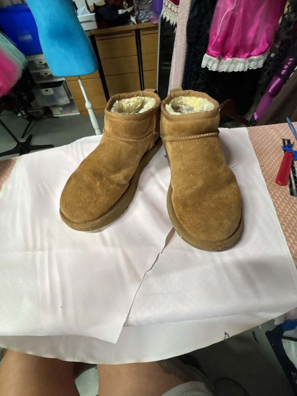 UGG Classic Ultra Mini Chestnut Suede Ankle Boots